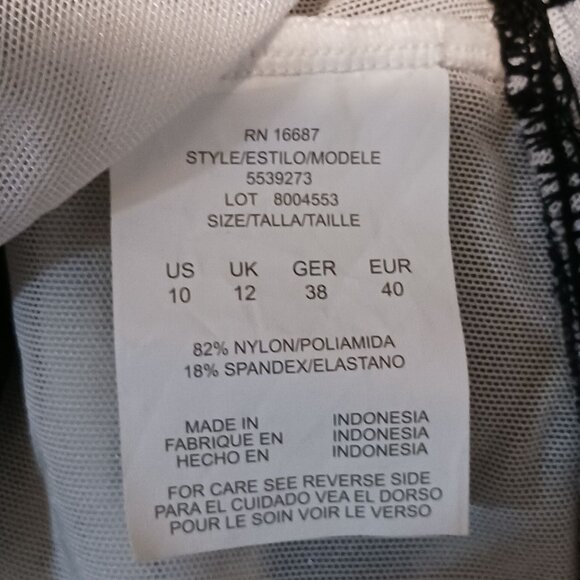 NEW Swim Solutions Tiered One-Piece Swimsuit in Nuetral Multi, Size 10 - Picture 7 of 11